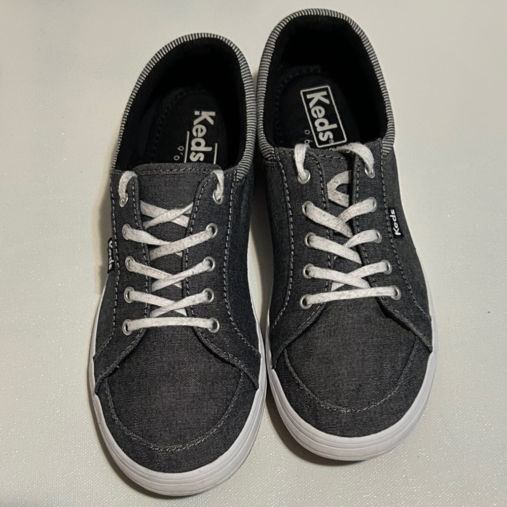 Keds Dark Gray Canvas Low-Top Sneakers